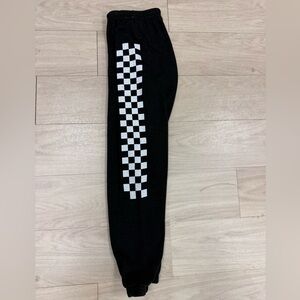 Aviator Nation Check Leg Sweatpants - Black & White - Women’s M - NEW WITH TAGS